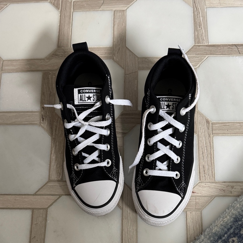 Converse Kids Black and White All Star Sneakers